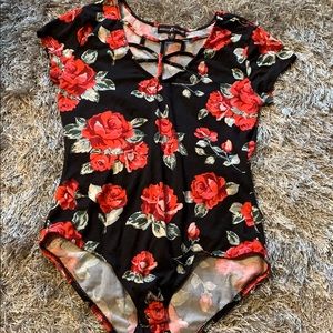 Floral body suit